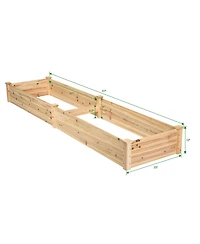 Wooden Vegetable Raised Garden Bed Backyard Patio Grow Flowers Planter