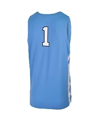 Men's Jordan #1 Carolina Blue North Tar Heels Replica Team Basketball Jersey