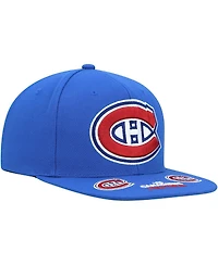 Men's Mitchell & Ness Blue Montreal Canadiens Vintage-Like Hat Trick Snapback Hat