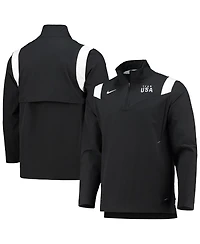 Men's Nike Black Team Usa On-Field Quarter-Zip Jacket