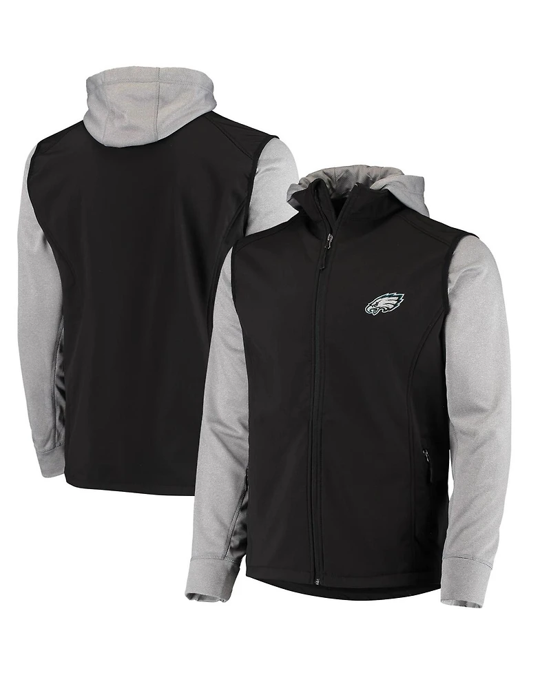 Men's Dunbrooke Black, Gray Philadelphia Eagles Alpha Full-Zip Jacket