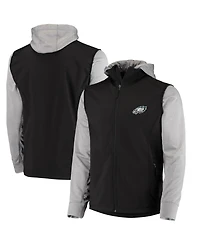 Men's Dunbrooke Black, Gray Philadelphia Eagles Alpha Full-Zip Jacket