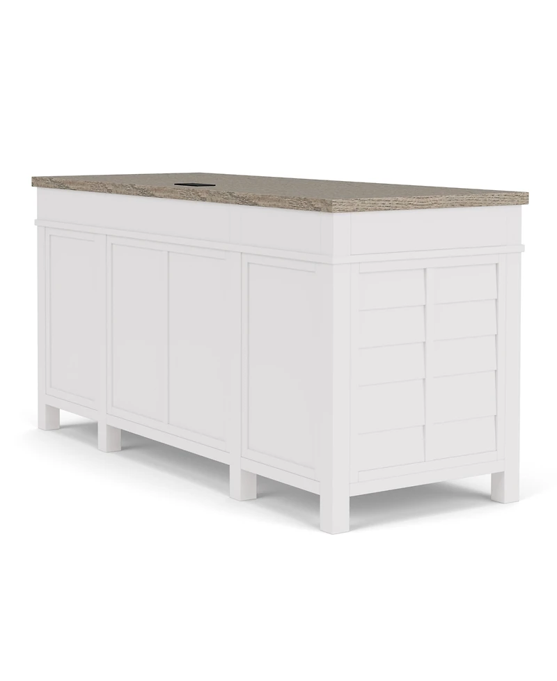 Finn 62" Wood Dovetail Joinery Executive Desk