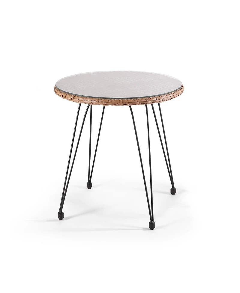 WestinTrends 3-Piece Wicker Outdoor Patio Conversation Set