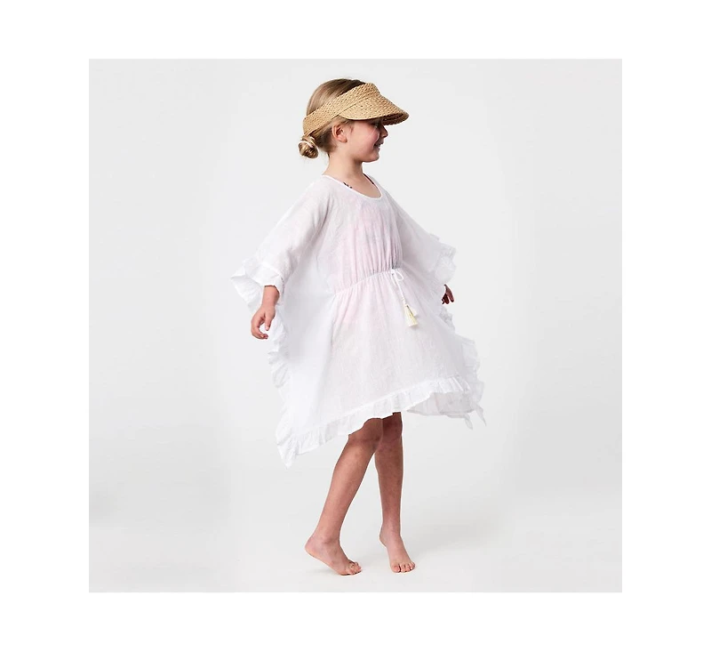 Toddler, Child Girls White Frilled Cover Up