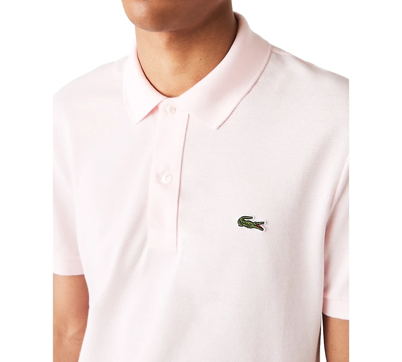 Men's Lacoste Slim Fit Short Sleeve Ribbed Polo Shirt - T03