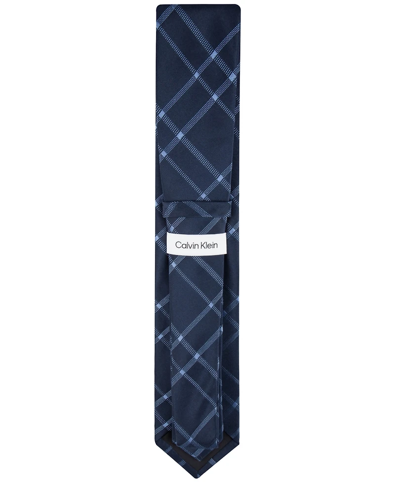 Calvin Klein Men's Stitch Plaid Tie