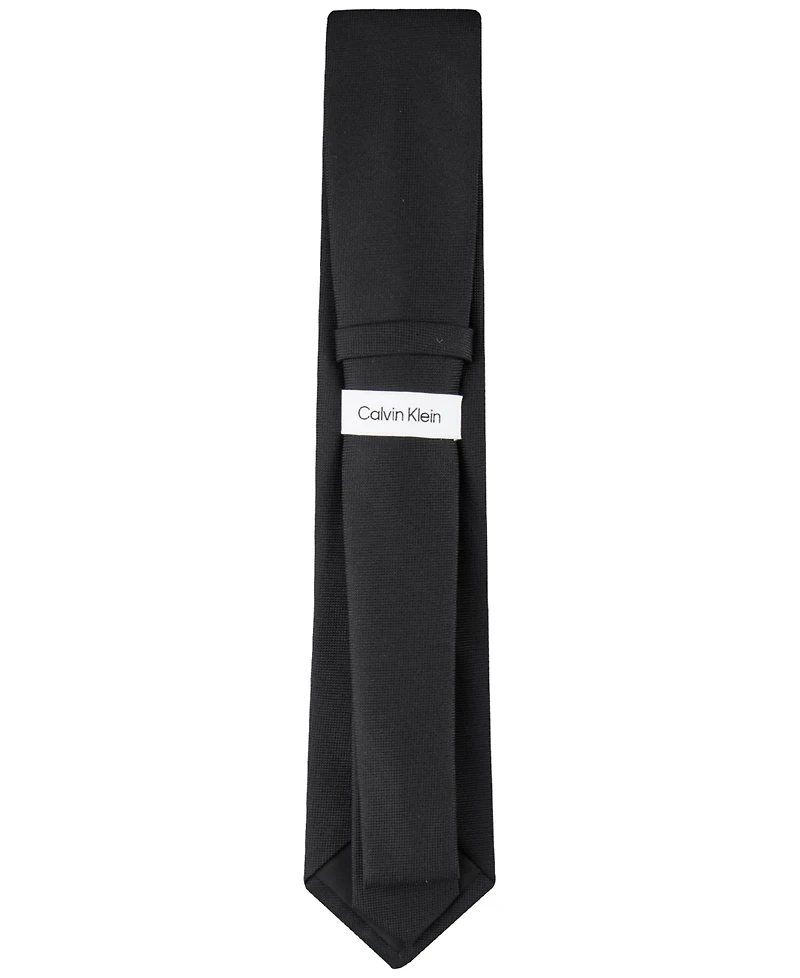 Calvin Klein Men's Silver-Spun Solid Tie