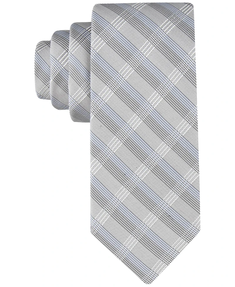 Calvin Klein Men's Creme Plaid Tie