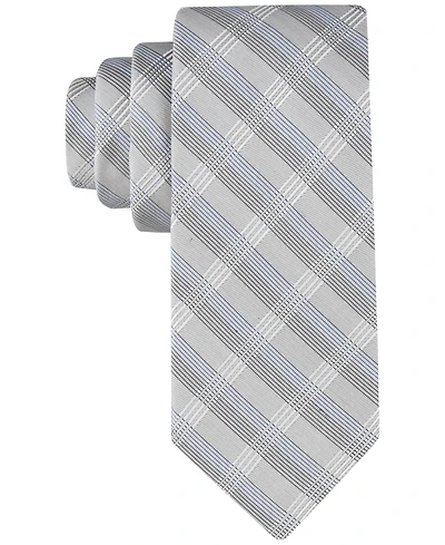 Calvin Klein Men's Creme Plaid Tie