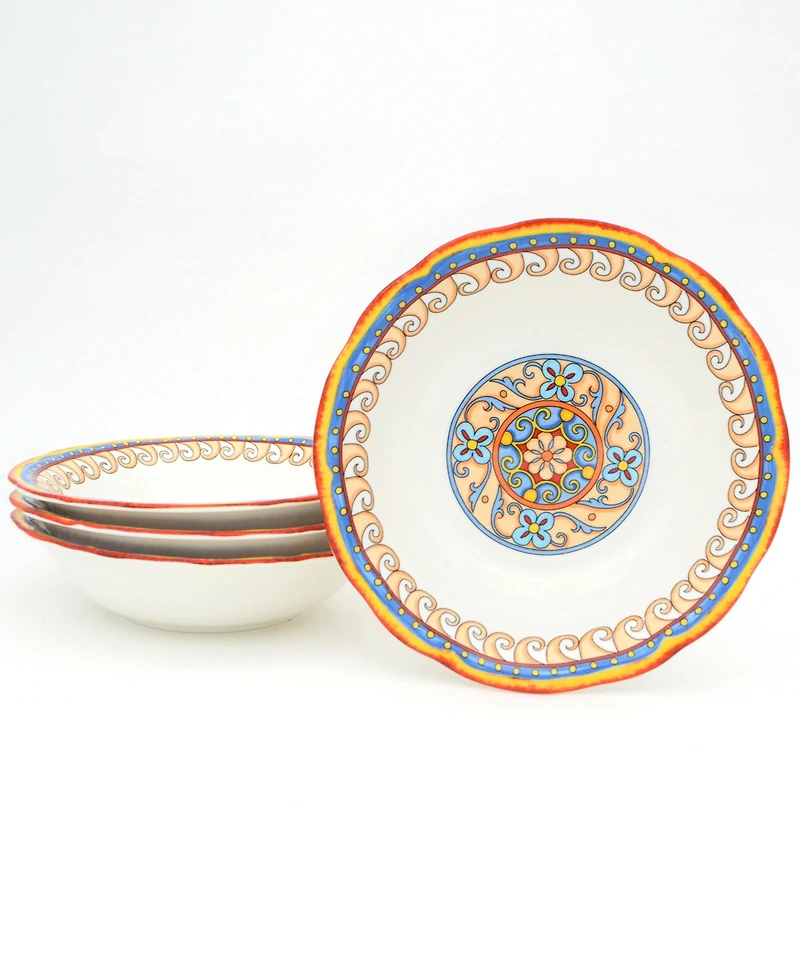 Euro Ceramica Duomo Pasta Bowls, Set of 4