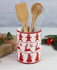 Euro Ceramica Winterfest Utensil Holder