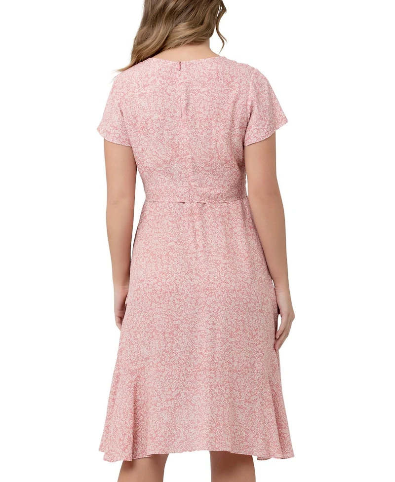 Ripe Maternity Maternity Vanessa Tie Front Floral Midi Dress