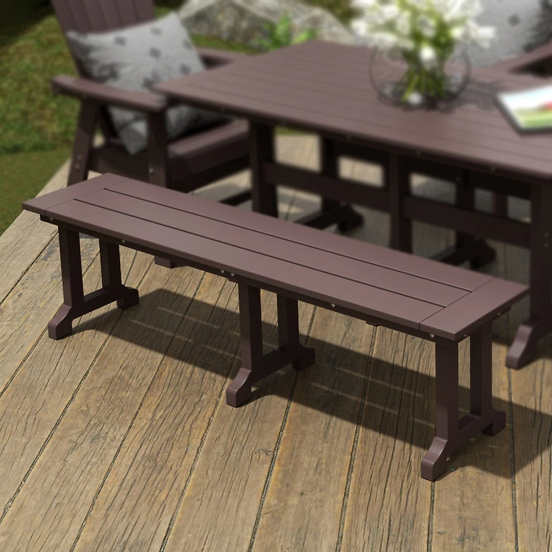 WestinTrends Outdoor Patio Dining Bench