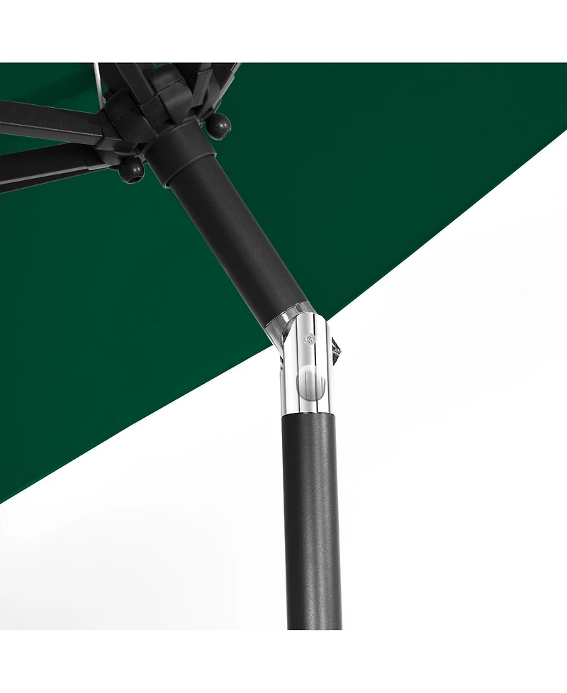 9 ft. Patio Solar Power Led lights Market Umbrella with Black Round Base