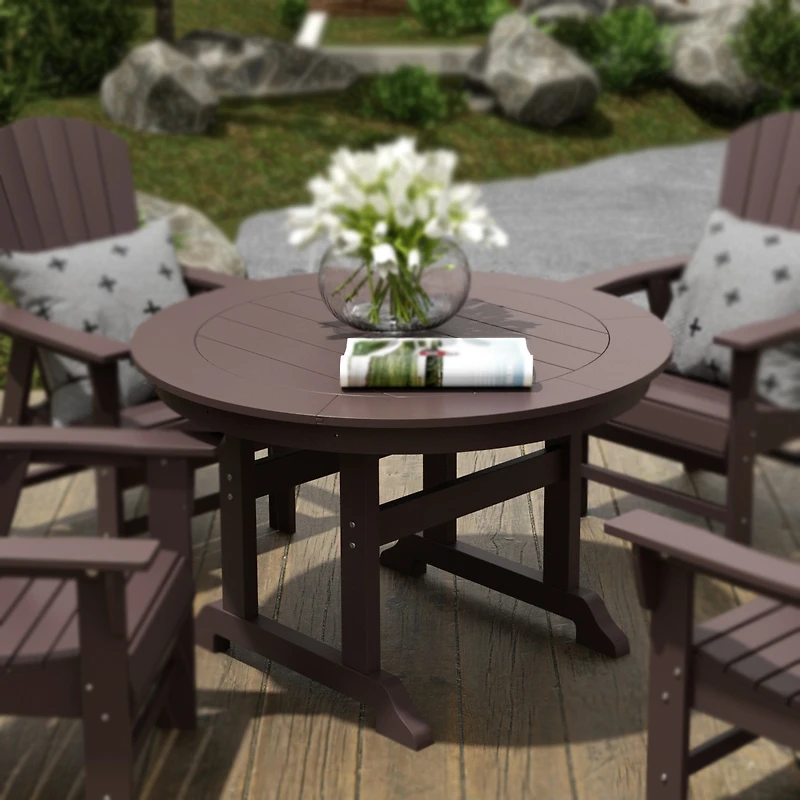 WestinTrends 47" Round Outdoor Patio Dining Table