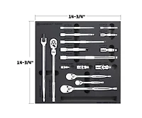 Powerbuilt 16 Piece Pro Tech Ratchet and Socket Accessories Set