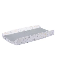 Lambs & Ivy Baby Goodnight Moon White/Gray Changing Pad Cover - Moons/Stars