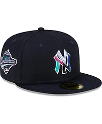 Men's New Era Navy New York Yankees 1996 World Series Polar Lights 59Fifty Fitted Hat