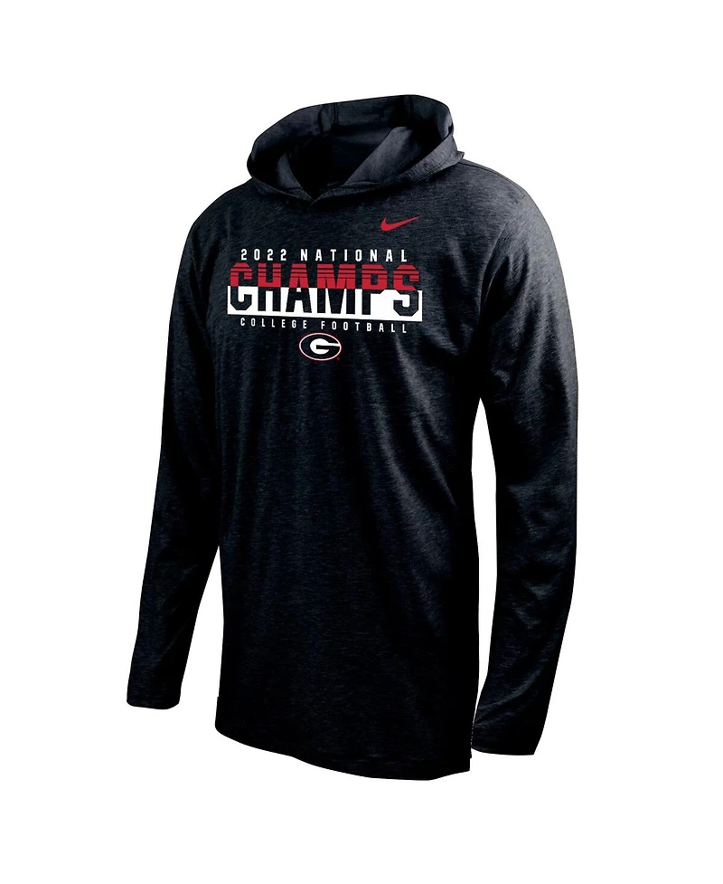 Men's Nike Black Georgia Bulldogs College Football Playoff 2022 National Champions Long Sleeve Hoodie T-shirt