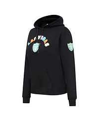 Women's Pro Standard Black Las Vegas Raiders Neon Fleece Pullover Hoodie