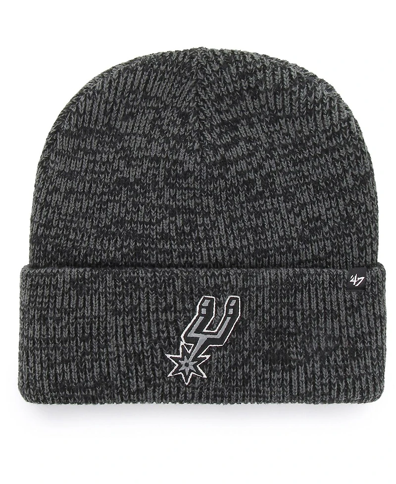 Men's '47 Brand Black San Antonio Spurs Brain Freeze Cuffed Knit Hat