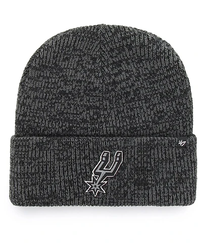 Men's '47 Brand Black San Antonio Spurs Brain Freeze Cuffed Knit Hat