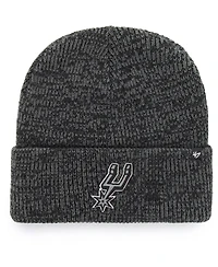 Men's '47 Brand Black San Antonio Spurs Brain Freeze Cuffed Knit Hat