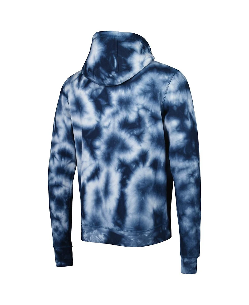Men's New Era Navy New England Patriots Team Tie-Dye Pullover Hoodie