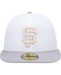 Men's New Era White, Gray San Francisco Giants 2002 World Series Side Patch Undervisor 59FIFTY Fitted Hat