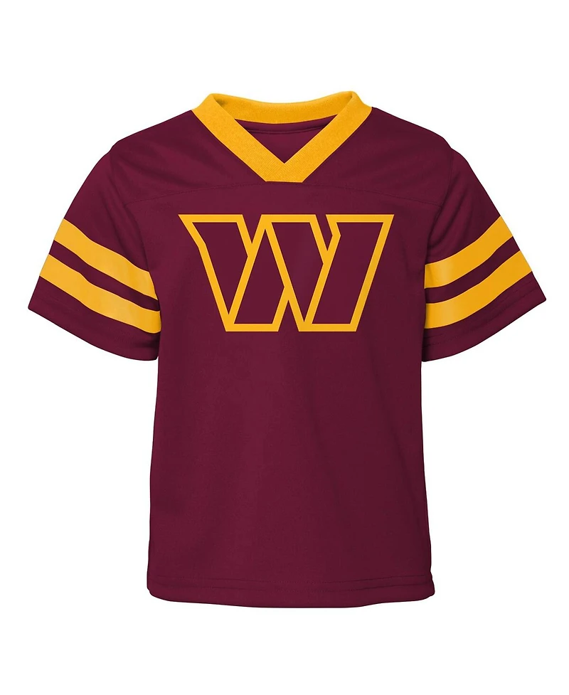 Toddler Boys Burgundy, Gold Washington Commanders Red Zone V-Neck Jersey Top and Pants Set