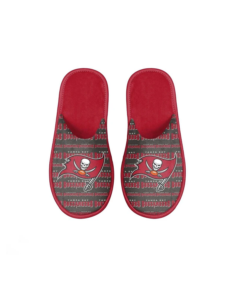 Youth Boys and Girls Foco Tampa Bay Buccaneers Scuff Wordmark Slide Slippers