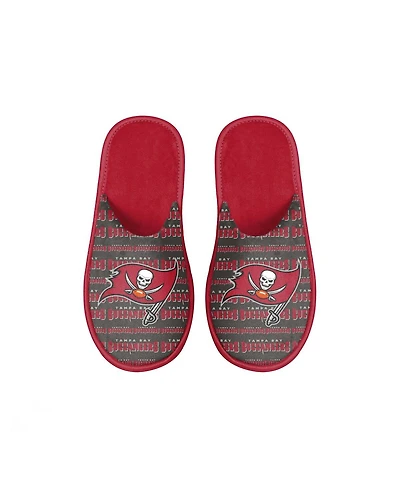 Youth Boys and Girls Foco Tampa Bay Buccaneers Scuff Wordmark Slide Slippers