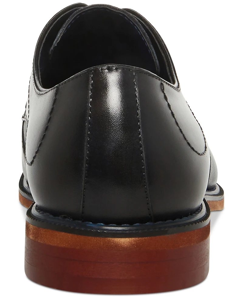 Steve Madden Men's Zane Tonal & Textured Leather Mid Oxford Dress Shoe
