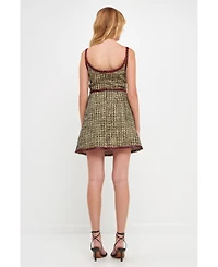 English Factory Women's Tweed Mini Dress