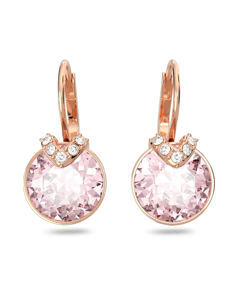 Swarovski Crystal Round Cut Bella V Drop Earrings