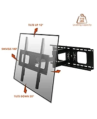 MegaMounts Full Motion Wall Mount for 32-70 Inch Displays