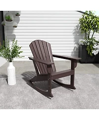 Outdoor Patio Poly Adirondack Rocking Chair Rocker