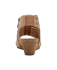 Earth Women's Hana Round Toe Laser Cut Dress Sandals