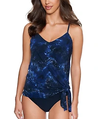 Magicsuit Women's Festival Chic Alex Printed Side-Tie Tankini Top