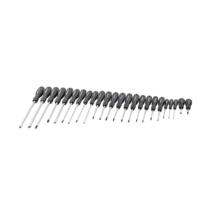 Powerbuilt 24 Piece Pro Tech Cushion Grip Screwdriver Set