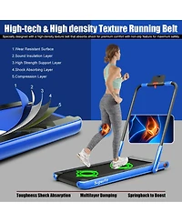2.25HP 2-in-1 Folding Under Desk Treadmill Speaker Remote Control