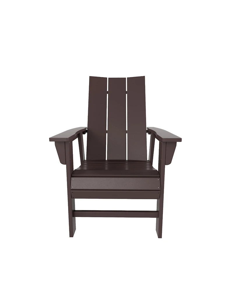 WestinTrends Outdoor Patio Modern Adirondack Dining Chair Weather Resistant