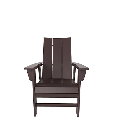 WestinTrends Outdoor Patio Modern Adirondack Dining Chair Weather Resistant