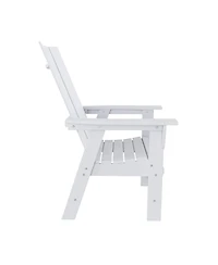 WestinTrends Outdoor Patio Modern Adirondack Dining Chair Weather Resistant