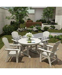 WestinTrends Outdoor Patio Shell-back Adirondack Dining Chair Weather Resistant