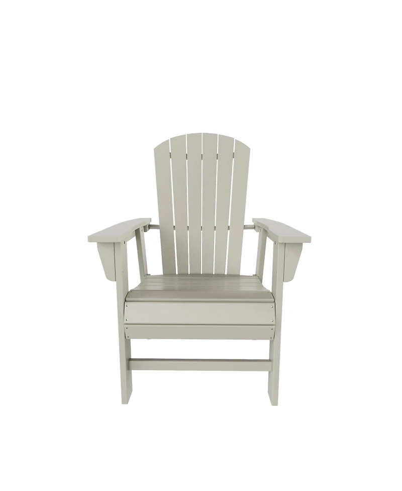 WestinTrends Outdoor Patio Shell-back Adirondack Dining Chair Weather Resistant