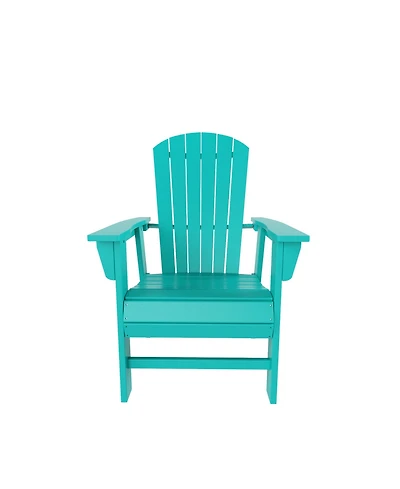 WestinTrends Outdoor Patio Shell-back Adirondack Dining Chair Weather Resistant