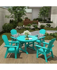 WestinTrends Outdoor Patio Shell-back Adirondack Dining Chair Weather Resistant