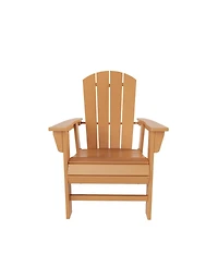 WestinTrends 5 Piece Outdoor Patio Dining Round Table and Curved Back Armchair Set